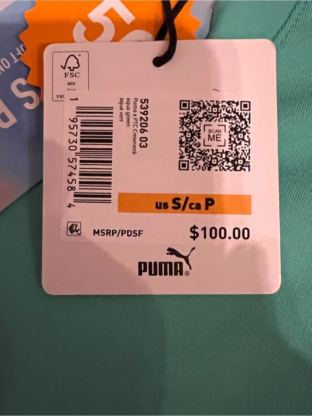 Puma Men's Crewneck Sweater in Teal